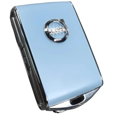 Afbeelding van Autosleutelbehuizing, sleutelhouder voor de Volvo XC40, XC60, XC90, V60, V90, S60 en S90, vervangende autosleutelbehuizing (blauw)