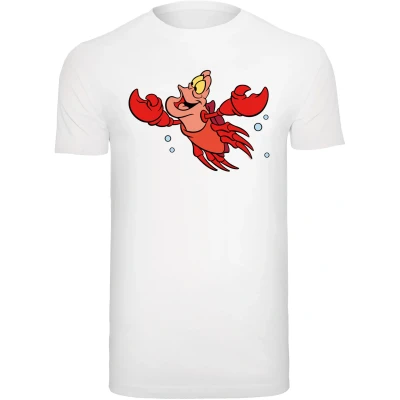 Afbeelding van F4NT4STIC Disney Arielle DIE Meerjungfrau Sebastian Bubbles Tshirt print, Heren, Maat: 3XL, White