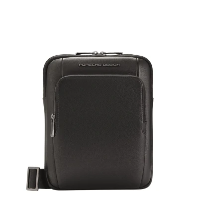 Afbeelding van Porsche Design Roadster Leather Shoulderbag S black Herentas Leren tas