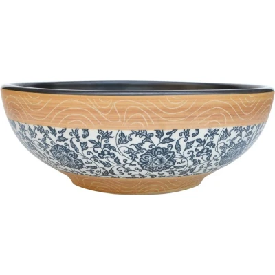 Afbeelding van vidaXL Opzetwasbak rond Φ41x14 cm keramiek meerkleurig