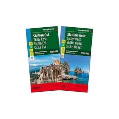 Afbeelding van Sicilia set 1:150 000: 2 Blätter in Kunststoff Hülle mit Infoguide und Top Tips: AK 0634
