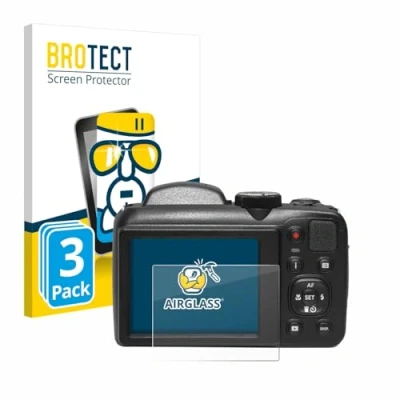 Afbeelding van BROTECT Screenprotector voor Kodak Pixpro AZ255 Folie Beschermfolie Beschermglas transparant (3 Stuks)