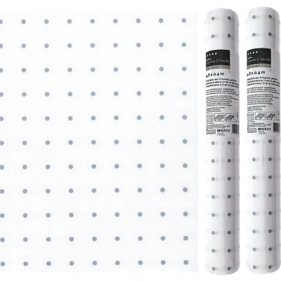 Afbeelding van 3 IN 1 ROL Tafelloper en Placemats Airlaid Stippen 40 x 480 cm 2 Stuks
