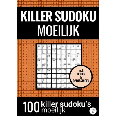 Afbeelding van SUDOKU KILLER Moeilijk Puzzelboek met 100 Moeilijke Puzzels voor Volwassenen en Ouderen