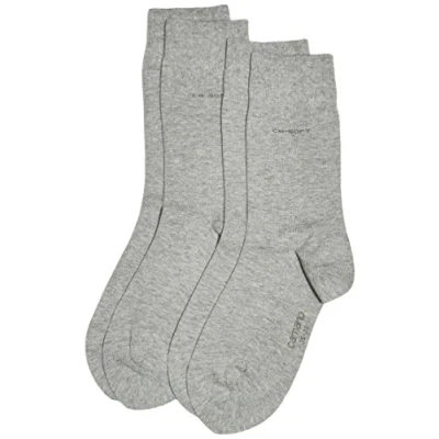 Afbeelding van Camano Ca Soft sokken unisex 2 PACK 35 38 L. grijs mel. naadloos zonder knellende elastiek