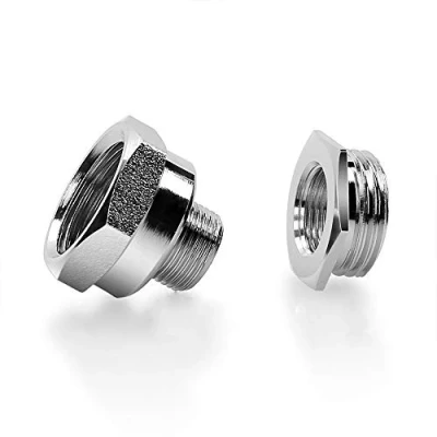 Afbeelding van Frizzlife Messing NPT Draad Pijpfitting Converter 1/2 tot 3/8 &quot;Comp Watervoorziening Hoek Stop Valve Adapter voor Omgekeerde Osmose Waterfilters (3/8&quot; Mannelijk naar 1/2&quot; Vrouwelijk en