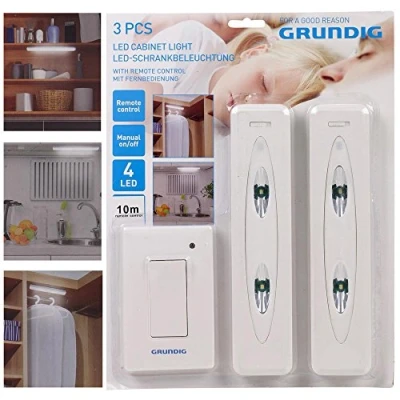 Afbeelding van Kastlampen Led + afstandsbediening, set van 2 stuks