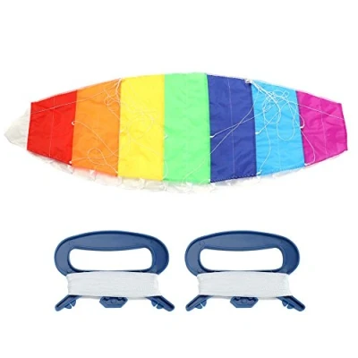Afbeelding van Rainbow Sports Kite, 1.4m Software Bright Color Dual Line Stunt Power Sport Kite Outdoor Seaside Beach Toy[1.4 m]