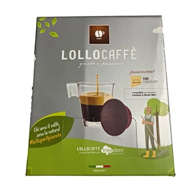 Afbeelding van Lollocaffè Capsule Compatibili A Modo Mio Passionemio Argento 100pz