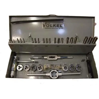 Afbeelding van Volkel handtap/snijplaat set M3 12 PV12, Wringijzer,snijplaathouder,tapkruk