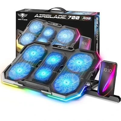 Afbeelding van Spirit of Gamer Laptop Cooler For Laptopkoeler RGB 2400 RPM 10 Tot 17 Inch Zwart