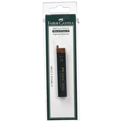 Afbeelding van Faber Castell buis met 12 vullingen, 0,5 mm, in blisterverpakking 2B