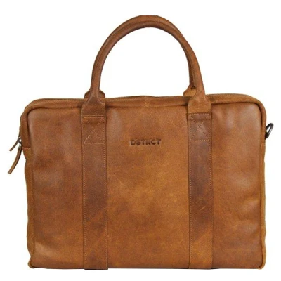 Afbeelding van DSTRCT Limited Double Zip 15&#039;&#039; Laptoptas + sleutelhanger cognac