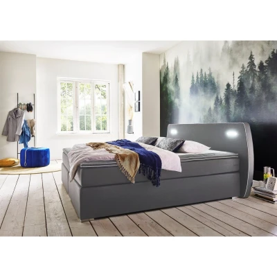 Afbeelding van ATLANTIC home collection Boxspring REX led inclusief ledverlichting en topmatras