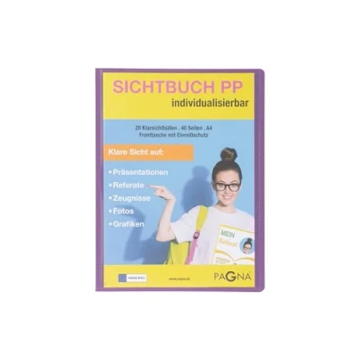 Afbeelding van Pagna 21013 12, Project folder, A4, Polypropyleen (PP), Lila, 40 vel, 20 vakken