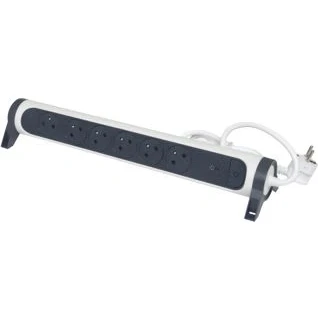 Afbeelding van Legrand premium contactdoos met osb 6x2p penaarde 1 5m zwart wit 049418