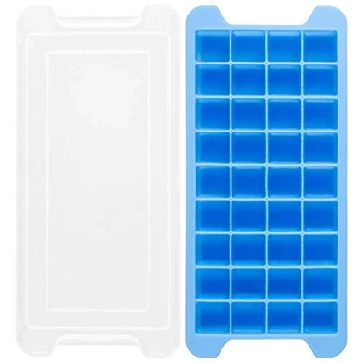Afbeelding van PhoneNatic Afsluitbare siliconen ijsblokjesvorm voor 36 ijsblokjes, blauw
