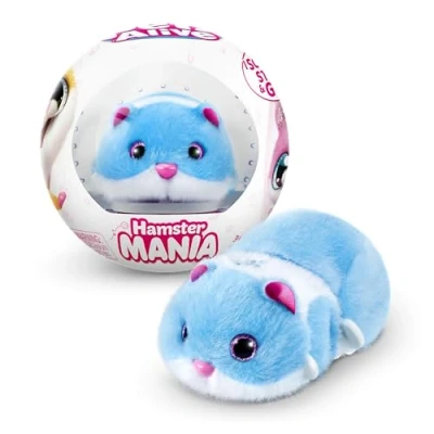 Afbeelding van Pets Alive Hamster Mania by ZURU, Blue Hamster, Pet Nurture, Soft Toy, Real Alive, 20+ Sounds Interactive, Electronic (blauw)