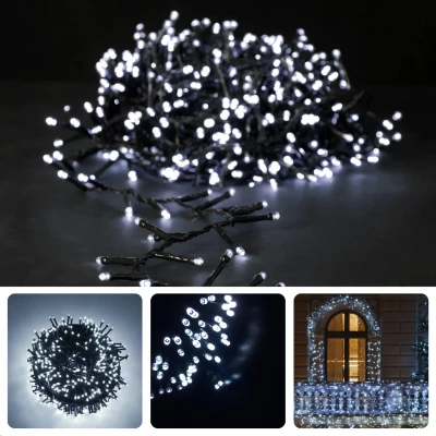 Afbeelding van Cheqo® Kerstboomverlichting Kerstlampjes Kerstverlichting LED Lichtsnoer 80 LED&#039;s 6 Meter Waterdicht voor Binnen en Buiten Energiezuinig