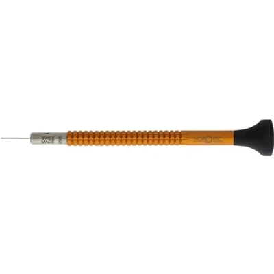 Afbeelding van Horotec MSA01.020 Klokkenmakersschroevendraaier van aluminium, ergonomische kop POM en verwisselbare boor roestvrij staal (0,50 mm)