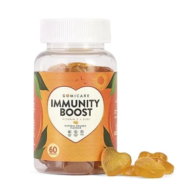 Afbeelding van Gomicare Suikervrije Gummies Vitamine C en Zink 60 Vegan Zonder Gluten of Lactose