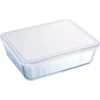 Afbeelding van Rechthoekige lunchbox met deksel Pyrex Cook &amp; Freeze 19 x 14 5 cm 800 ml Transparant Siliconen...