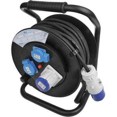 Afbeelding van Pro Plus Kabelhaspel CEE Stekker naar Contrastekker en 2 x Schuko WCD 25 meter 3 1.5 mm2