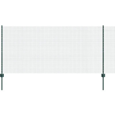 Afbeelding van vidaXL Tuinhek Set van 2 Groen Metaal 10 x 1 m