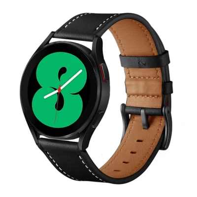 Afbeelding van Garmin Venu 2 &amp; 3 lederen bandje Zwart Kunstleer