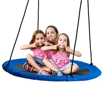 Afbeelding van HAAGO Grote Nestschommel voor Kinderen (110cm) Stevig en Gemakkelijk in Elkaar te Zetten Max Gewicht 180kg Buitenspelen