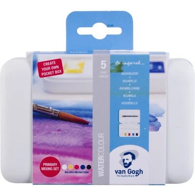 Afbeelding van Aquarelverf Van Gogh pocket box 5 halve napjes + 7 leeg