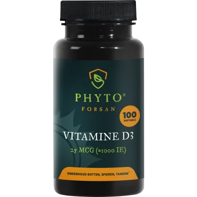 Afbeelding van Vitamine D3 25 mcg 100 softgels