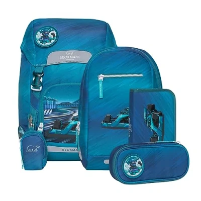 Afbeelding van Schooltasset Beckmann Classic Racing green 6dlg (Schooltas, gymtas, et