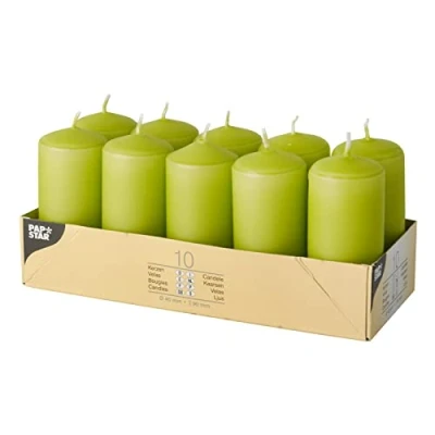 Afbeelding van PAPSTAR 10585 stompkaarsen, 40 mm, kiwi, groen, 4 cm