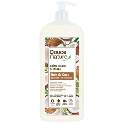 Afbeelding van Douce Nature Douchegel &amp; Shampoo Evasion Kokos Bio, 1000 ml