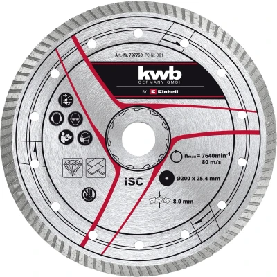 Afbeelding van KWB Diamantslijpschijf 200 x 25,4mm Turbo