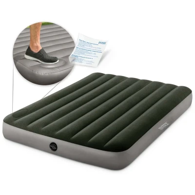 Afbeelding van Intex Full Dura Beam Downy Luchtbed met ingebouwde voetpomp 191x137x25 cm