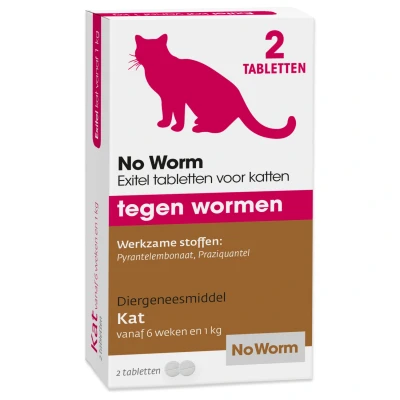 Afbeelding van Exitel Kat No Worm 2 TABL