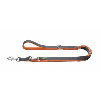 Afbeelding van Verstelbare leiband Maldon kleur oranje/grijs, maat 20/200