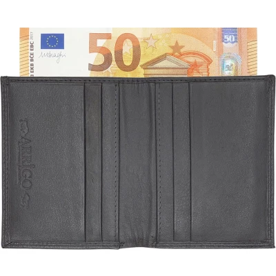 Afbeelding van Creditcardhouder Kaarthouder Pasjeshouder Briefgeld Leer Grijs Pasjes