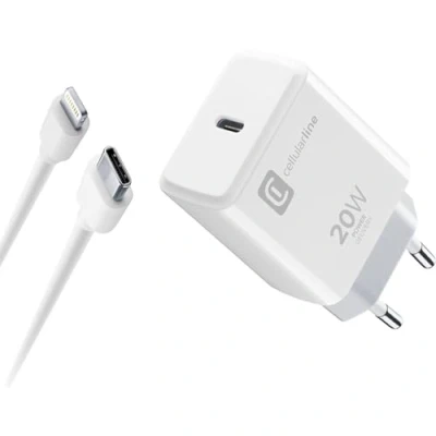 Afbeelding van Cellularline Kit 20 W Pd Usb c naar lightning Thuislader