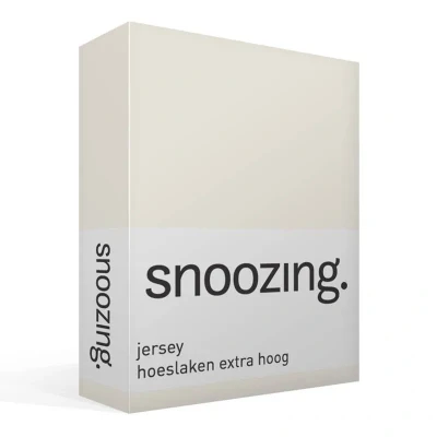 Afbeelding van Snoozing Jersey Hoeslaken Extra Hoog 100% gebreide katoen 180x200 cm Ivoor