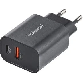 Afbeelding van Intenso Power Adapter W30AC, 30W, USB A en C aansluiting, voor iPhone, iPad, tablet, Samsung Galaxy meer, zwart