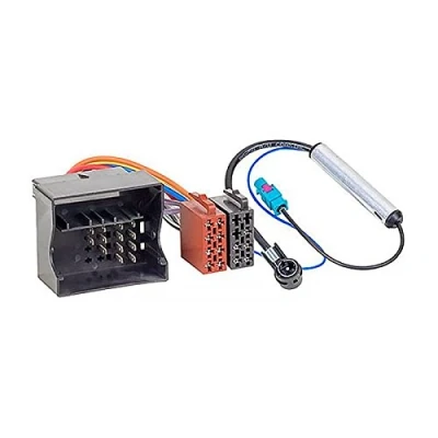 Afbeelding van Audioproject A162 radioadapterset Quadlock naar ISO + antenne adapter Fakra compatibel met VW Audi Skoda Seat Golf 5 6 Polo 9n fantoomvoeding auto radio adapterkabel stekker