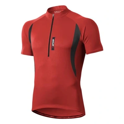 Afbeelding van MEETWEE fietsshirt voor heren, met korte mouwen, kleding mountainbikes, Rood, L