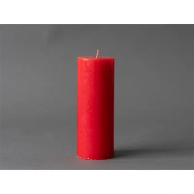 Afbeelding van Kaars rustiek handgemaakt rood 203/76 mm