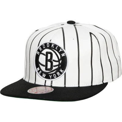 Afbeelding van Mitchell &amp; ness nba retro brooklyn nets cap white black,