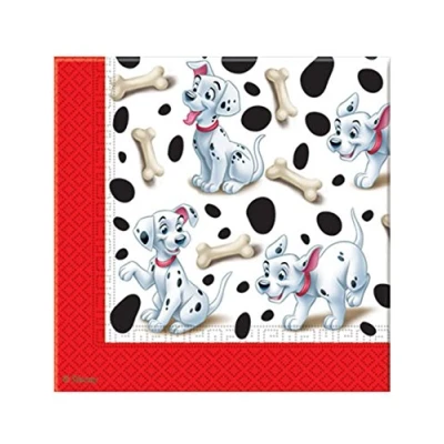 Afbeelding van Unique Party 71382 Disney 101 Dalmatiërs papieren servetten, 20 stuks