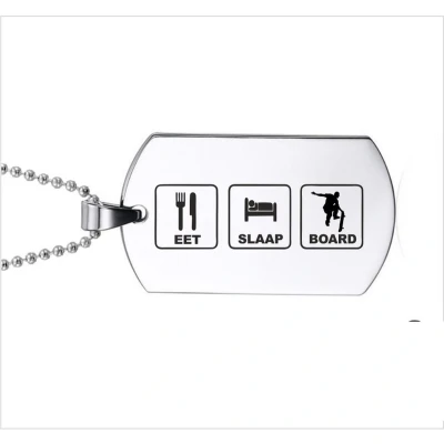 Afbeelding van Ketting RVS Eet Slaap Board