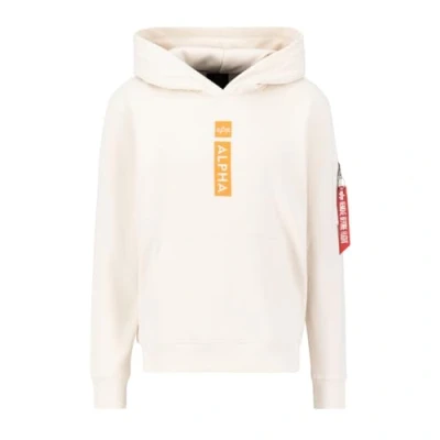 Afbeelding van Alpha Industries Hoody Hoodie, Heren, Maat: Small, Stream white
